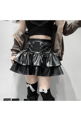 Kawaii Goth Pleated Skirt Shoptery