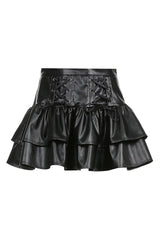 Kawaii Goth Pleated Skirt Black Shoptery