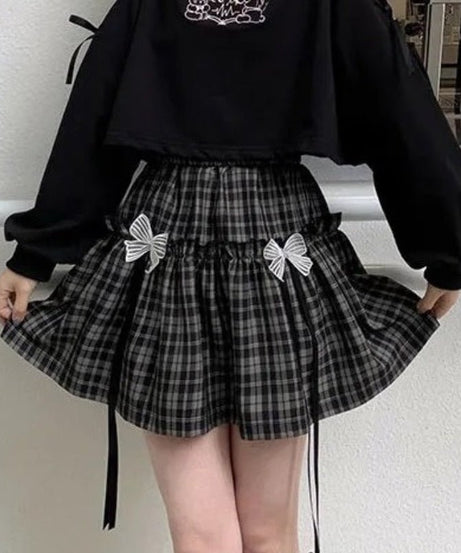 Kawaii Japanese Style Plaid Skirt - Skirts