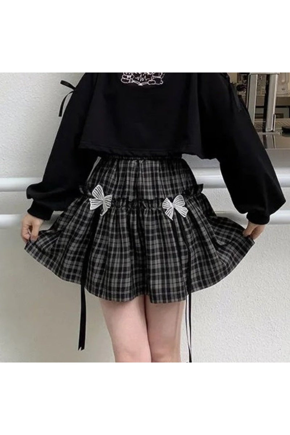 Kawaii Japanese Style Plaid Skirt - Skirts