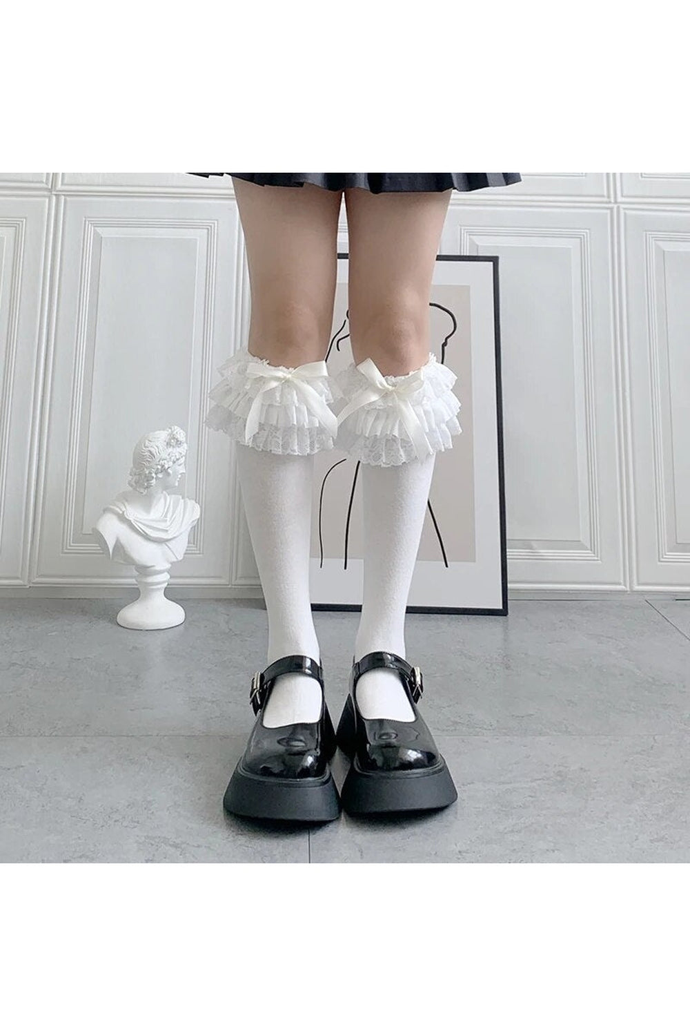 Kawaii Layered Bow Stockings Shoptery
