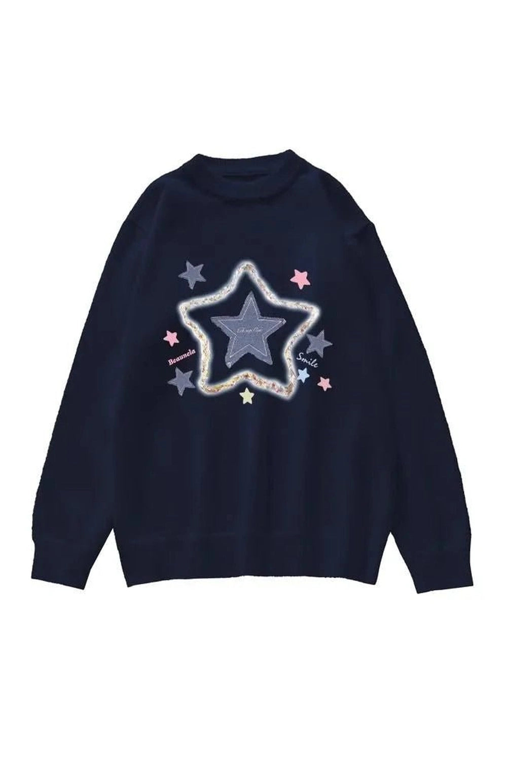 Kawaii Oversized Knit Sweatshirt -