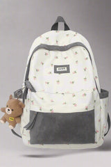 Kawaii Pattern Laptop Backpack gray Shoptery