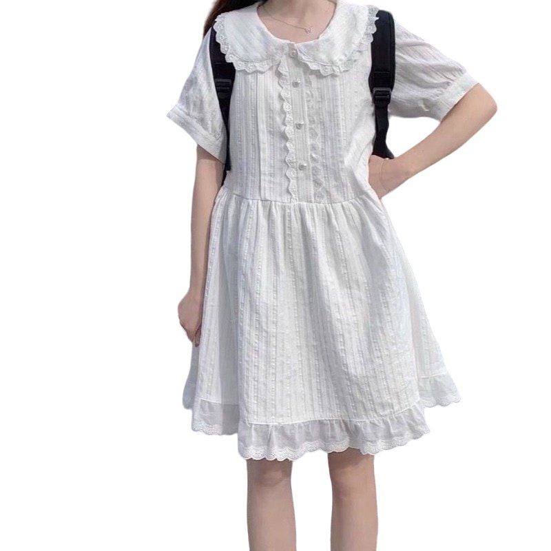 Kawaii White Mini Dress - Dresses