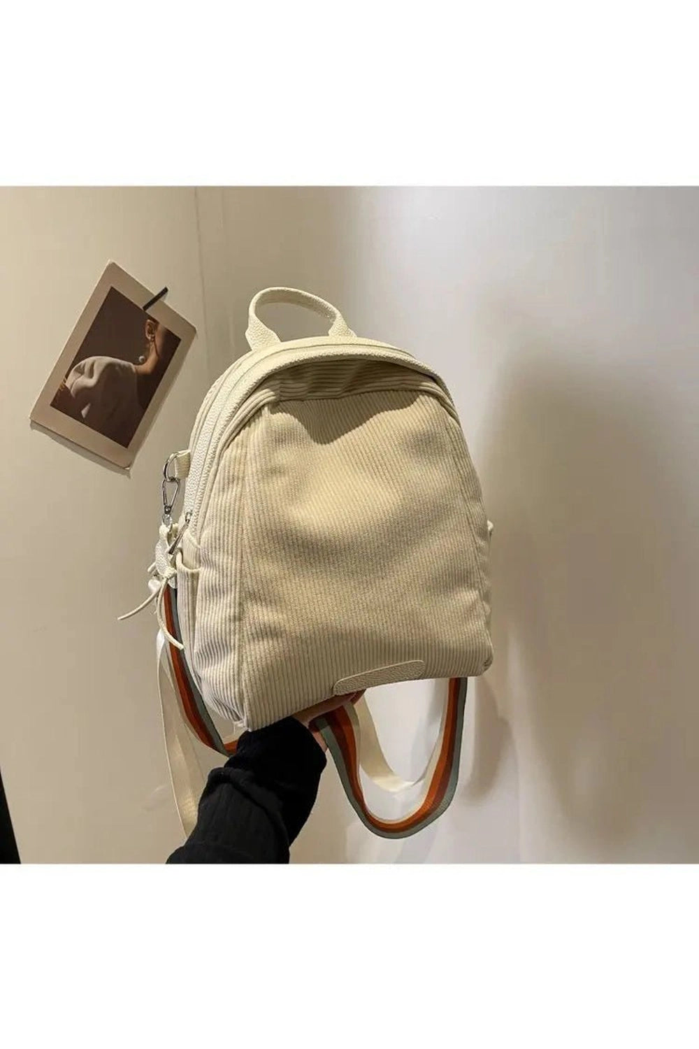 Korean Corduroy Mini Backpack Shoptery