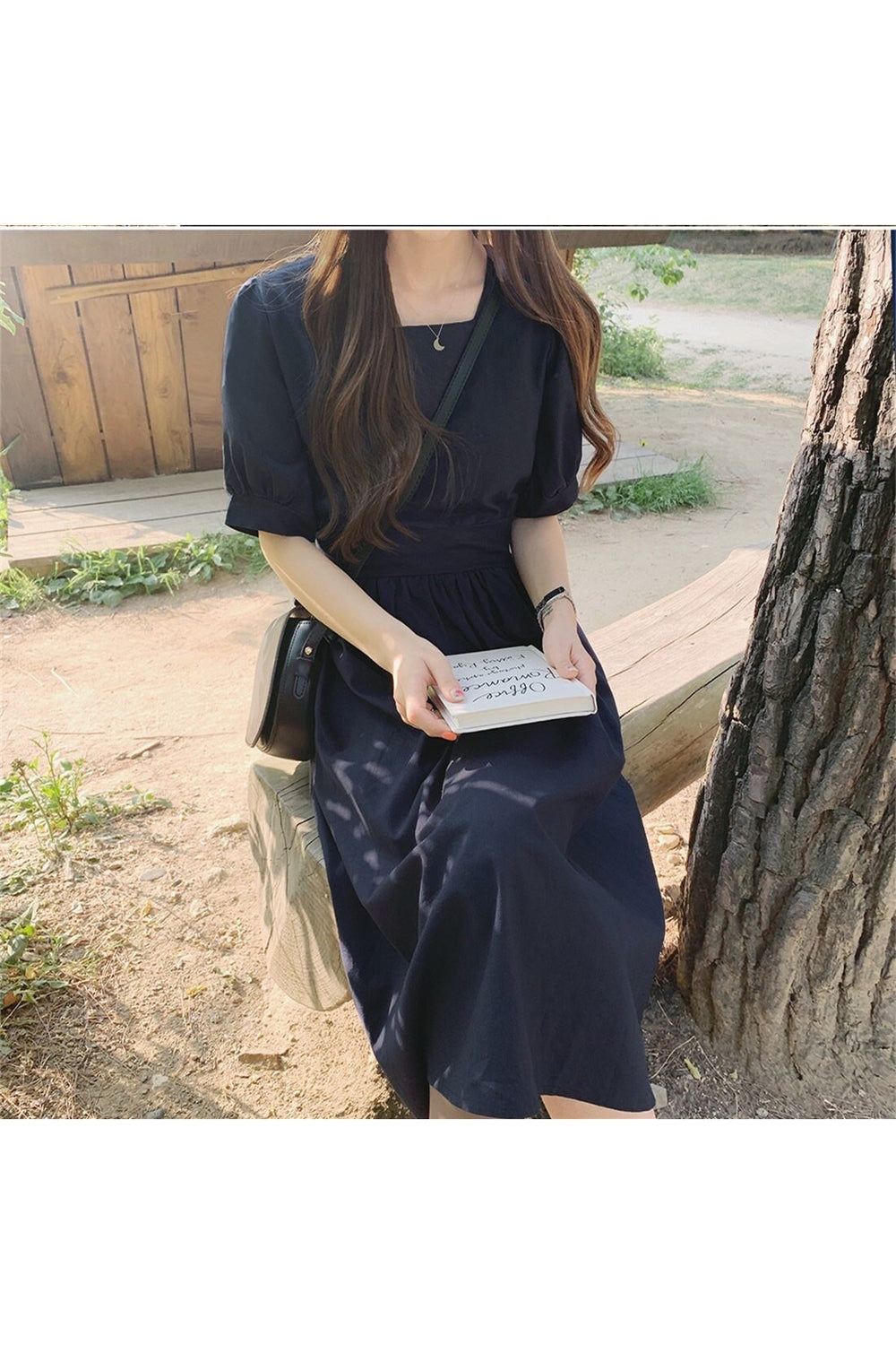 Korean Cotton Casual Dress - Dresses