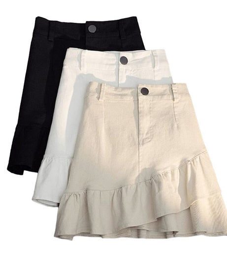 Korean Fashion Denim Mini Skirt - Skirts