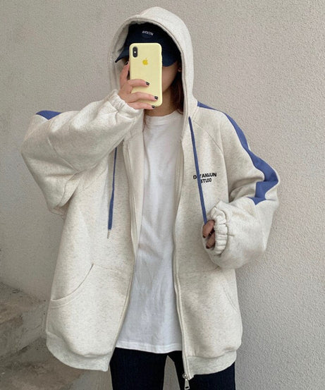 Korean Oversized zip-up jacket - Coats & Jackets