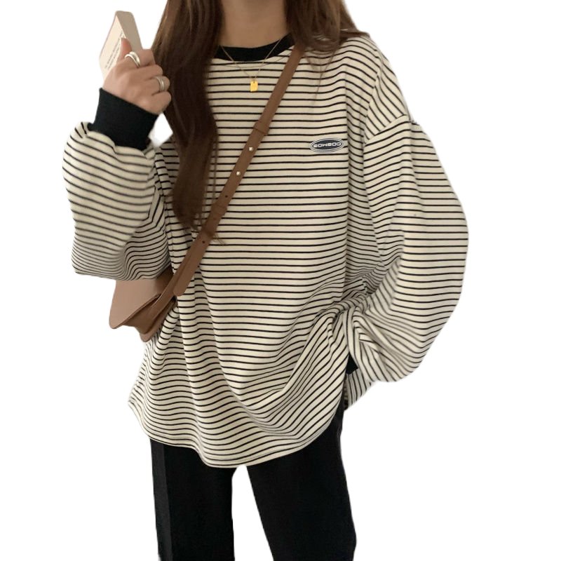 Korean Striped T-shirt - T-shirts