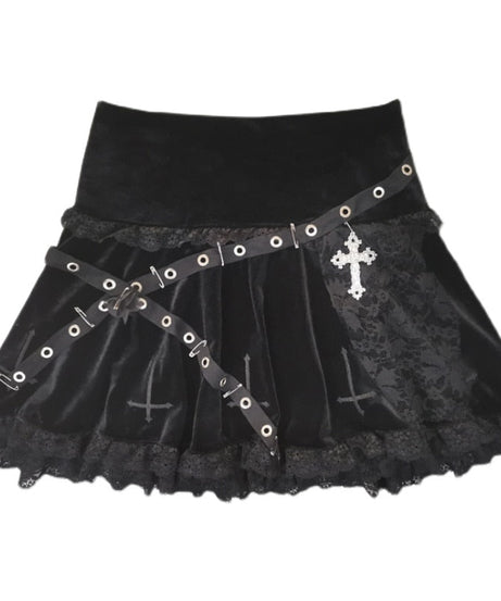 Lace Bandage High Waist Skirt - Skirts