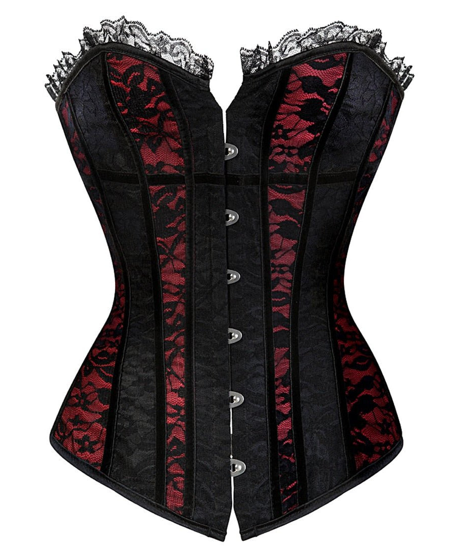 Lace Cover Overbust Corset - Corsets