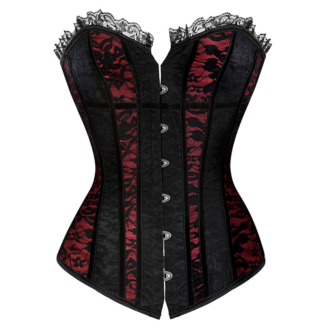 Lace Cover Overbust Corset - Corsets