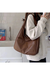 Retro Large Casual Leather Handbag Shoptery
