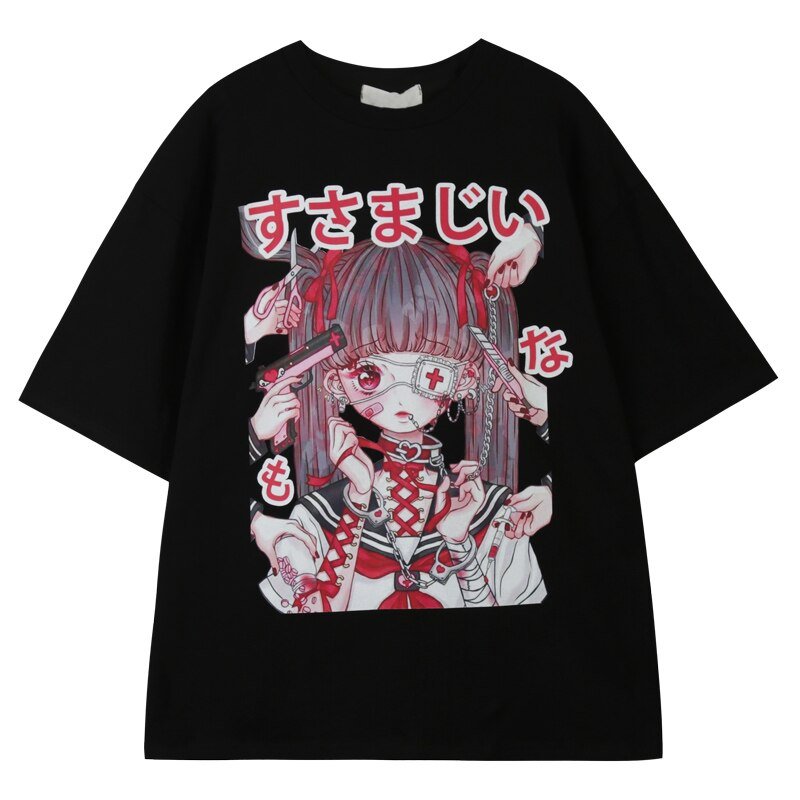 Large T-shirt with anime print - T-shirts