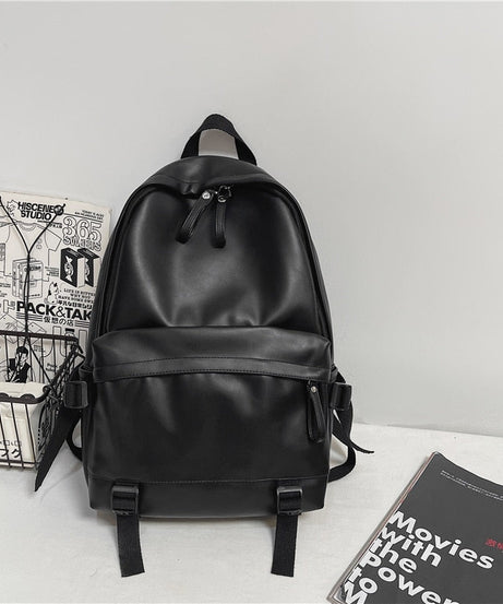 Leather Rucksack School Backpack - Backpacks