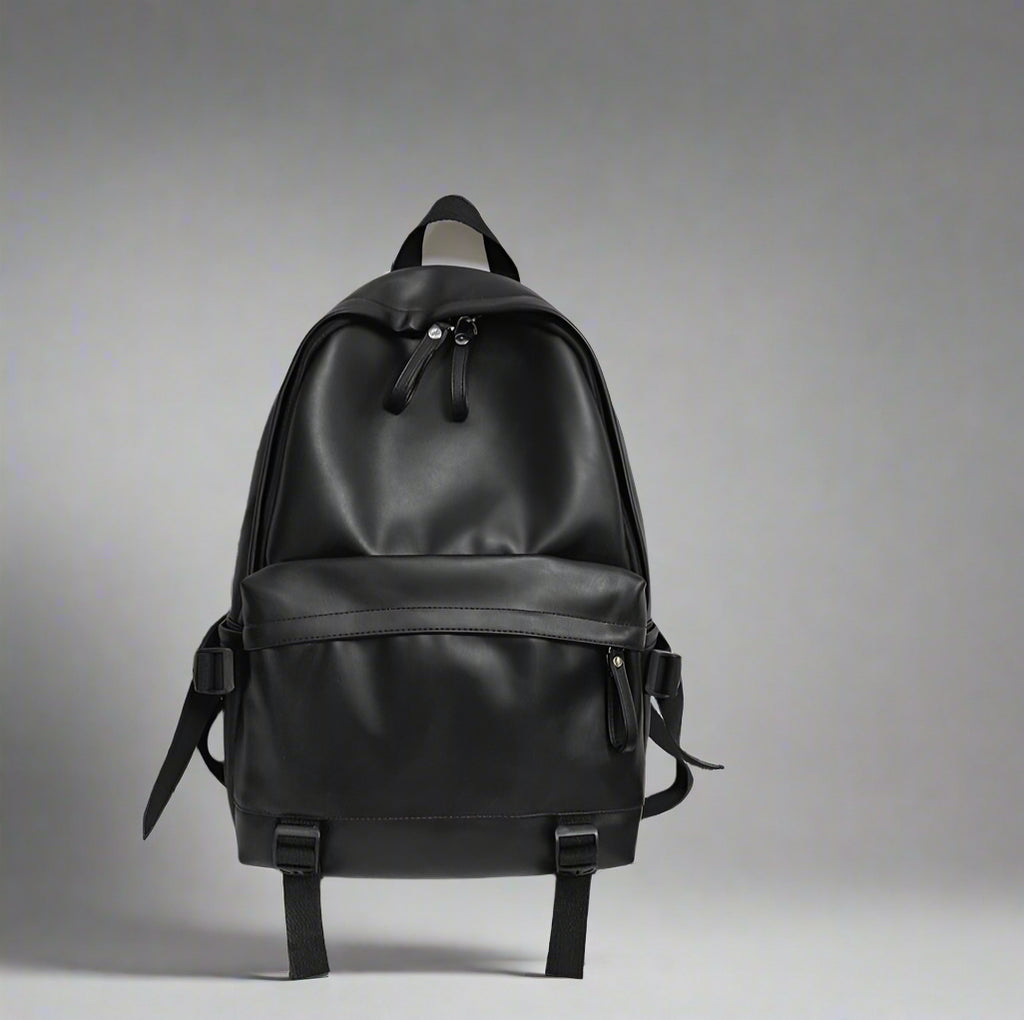 Backpack – Aesthetic Leather – Aesthetic Style for Versatile Style 68black Shoptery