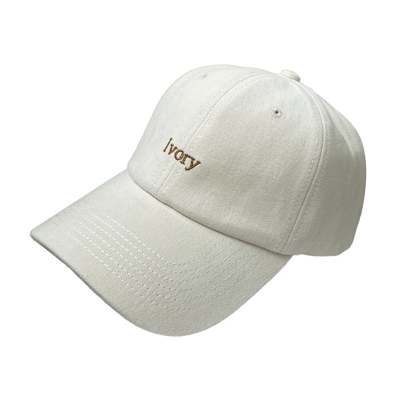 Letter Embroidered Cap - Hats