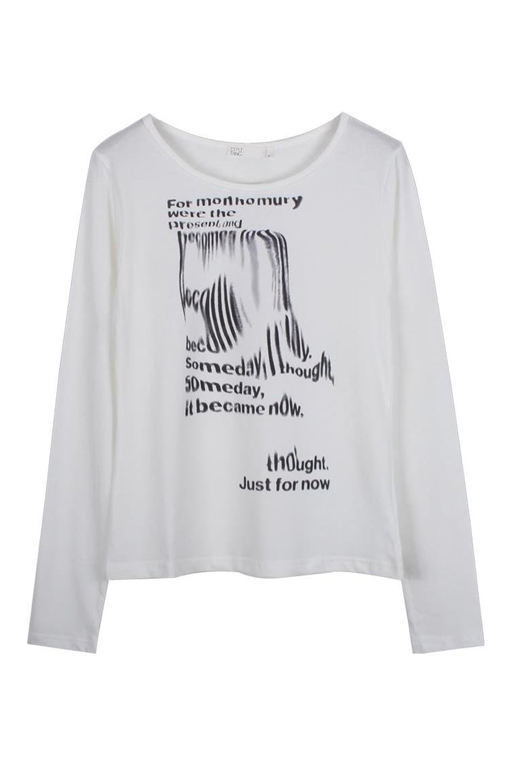 Letter Printing Long Sleeve T-Shirt - T-shirts