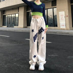 Fall Letter Star Loose Jeans Shoptery
