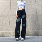 Fall Letter Star Loose Jeans Shoptery