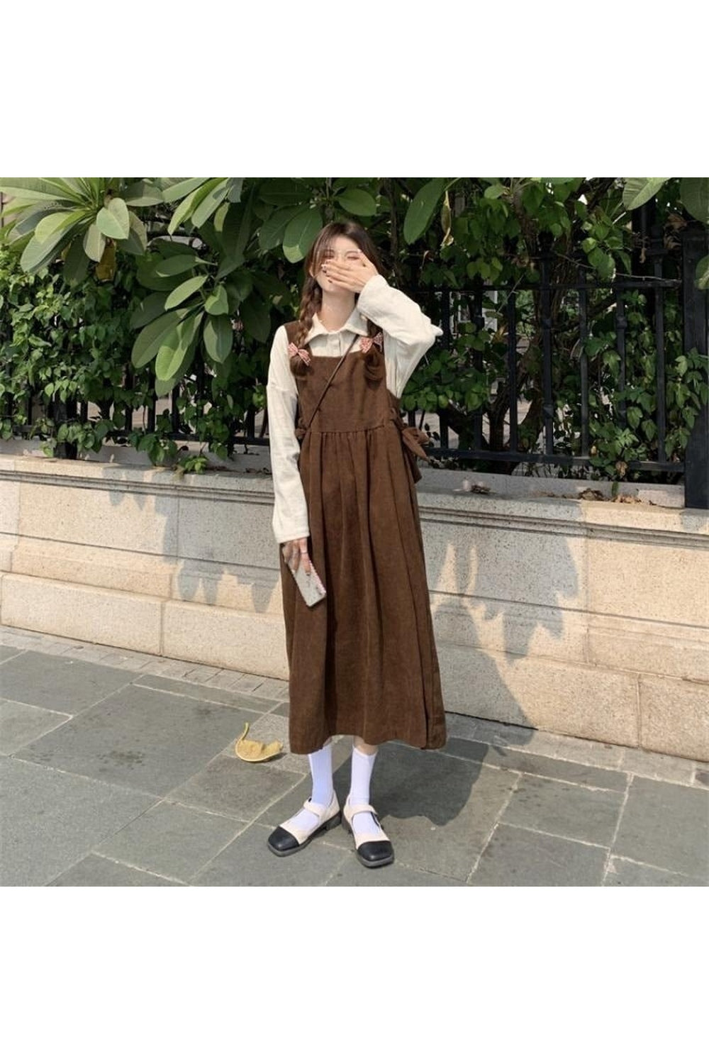Light Academia Retro Midi Dress Shoptery