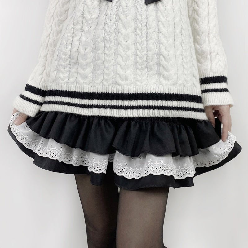 Lolita Cute Style Mini Skirt - Skirts