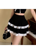 Kawaii Goth Mini Skirt black Shoptery