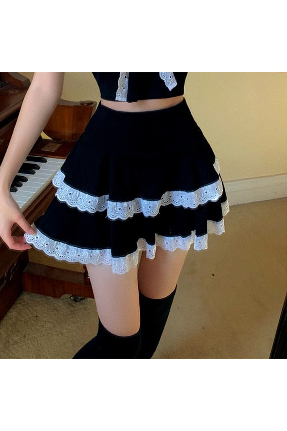 Kawaii Goth Mini Skirt Shoptery