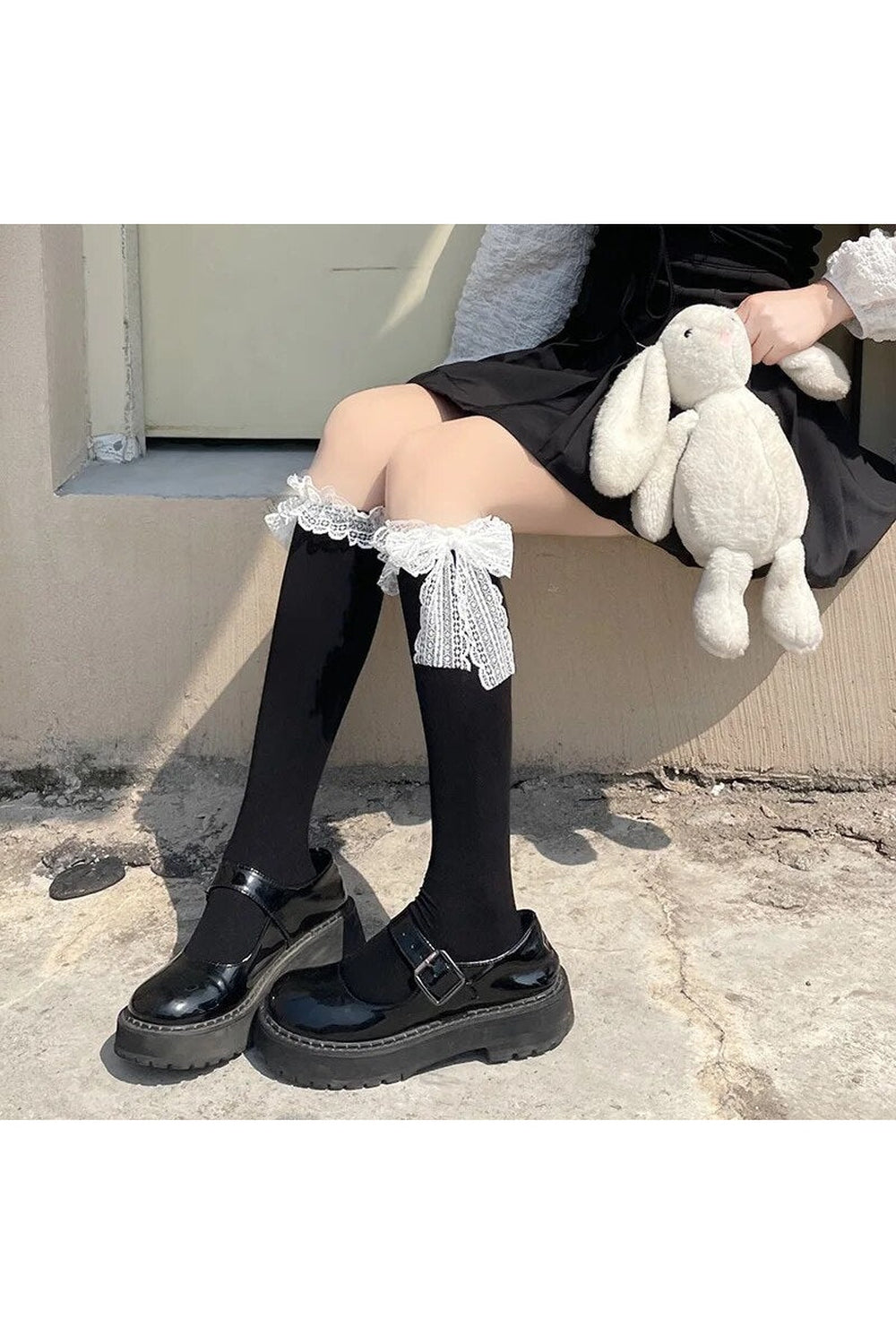 Kawaii Lace Bow Socks Shoptery