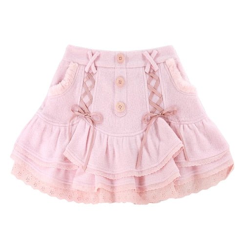 Lolita Pastel Mini Skirt - Skirts
