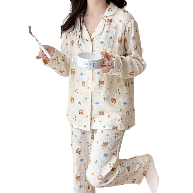 Long Sleeve Bear Print Pajama - Pajamas