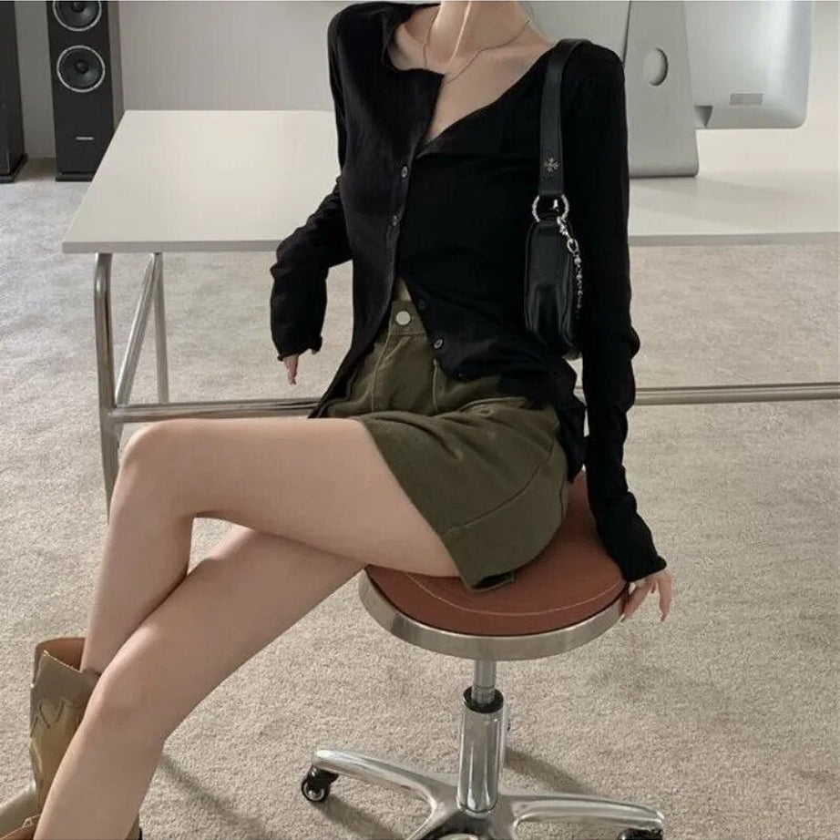 Retro Long Sleeve Elegant Blouse Shoptery