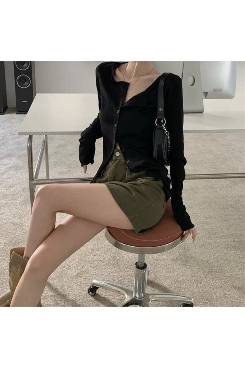 Retro Long Sleeve Elegant Blouse Shoptery