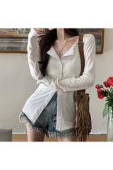 Retro Long Sleeve Elegant Blouse Shoptery