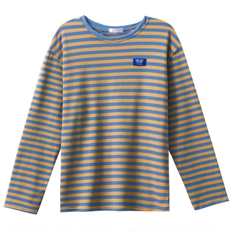 Long Sleeve Retro Striped T-shirt - T-shirts