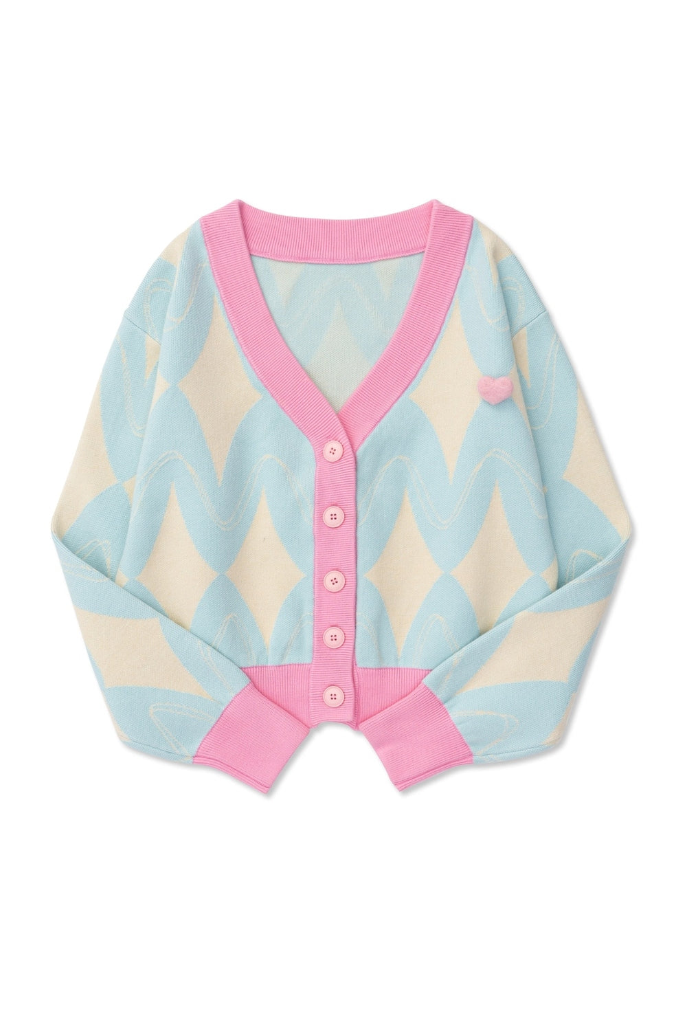 Pastel Cute Loose V-neck Student Cardigan Candy Colors Shoptery