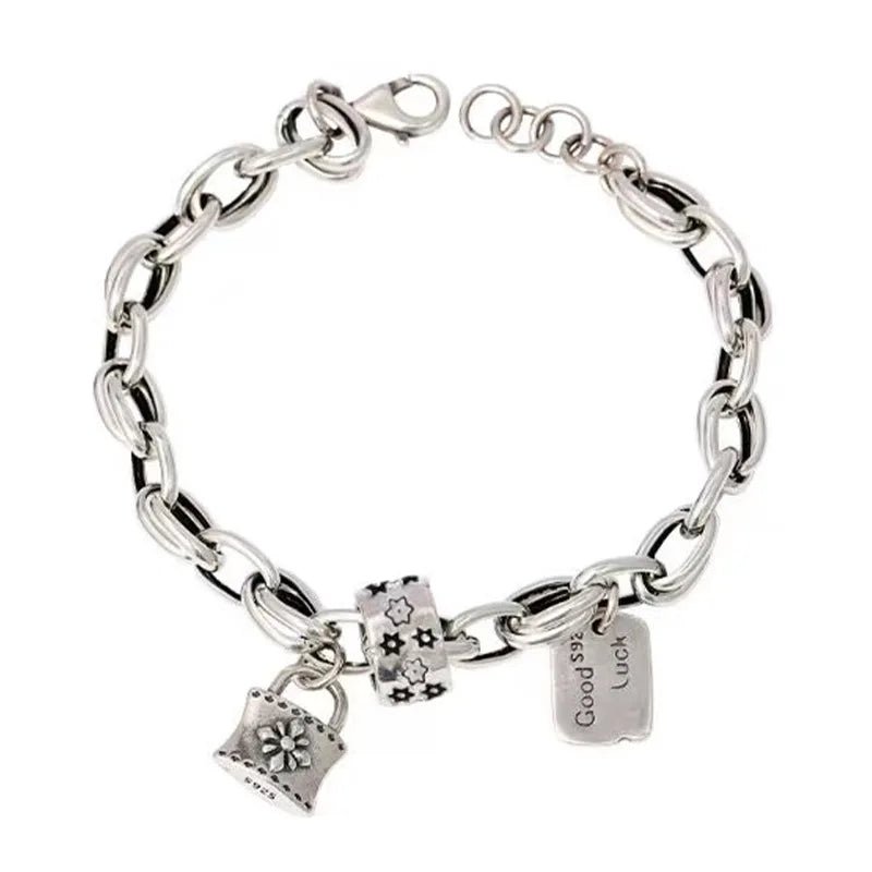 Lucky Charm Silver Bracelet -