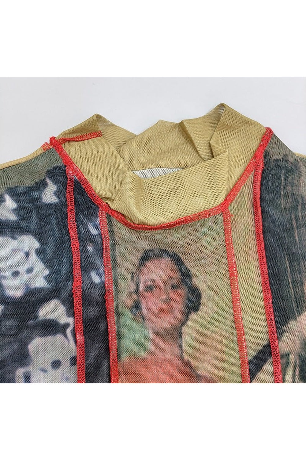 Mesh Transparent Blouse Shoptery