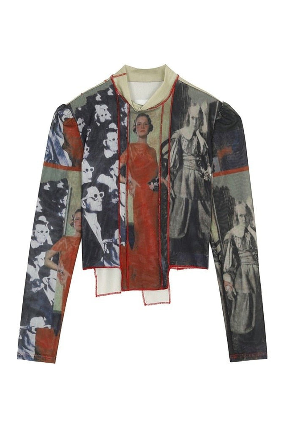 Mesh Transparent Blouse Default Title Shoptery