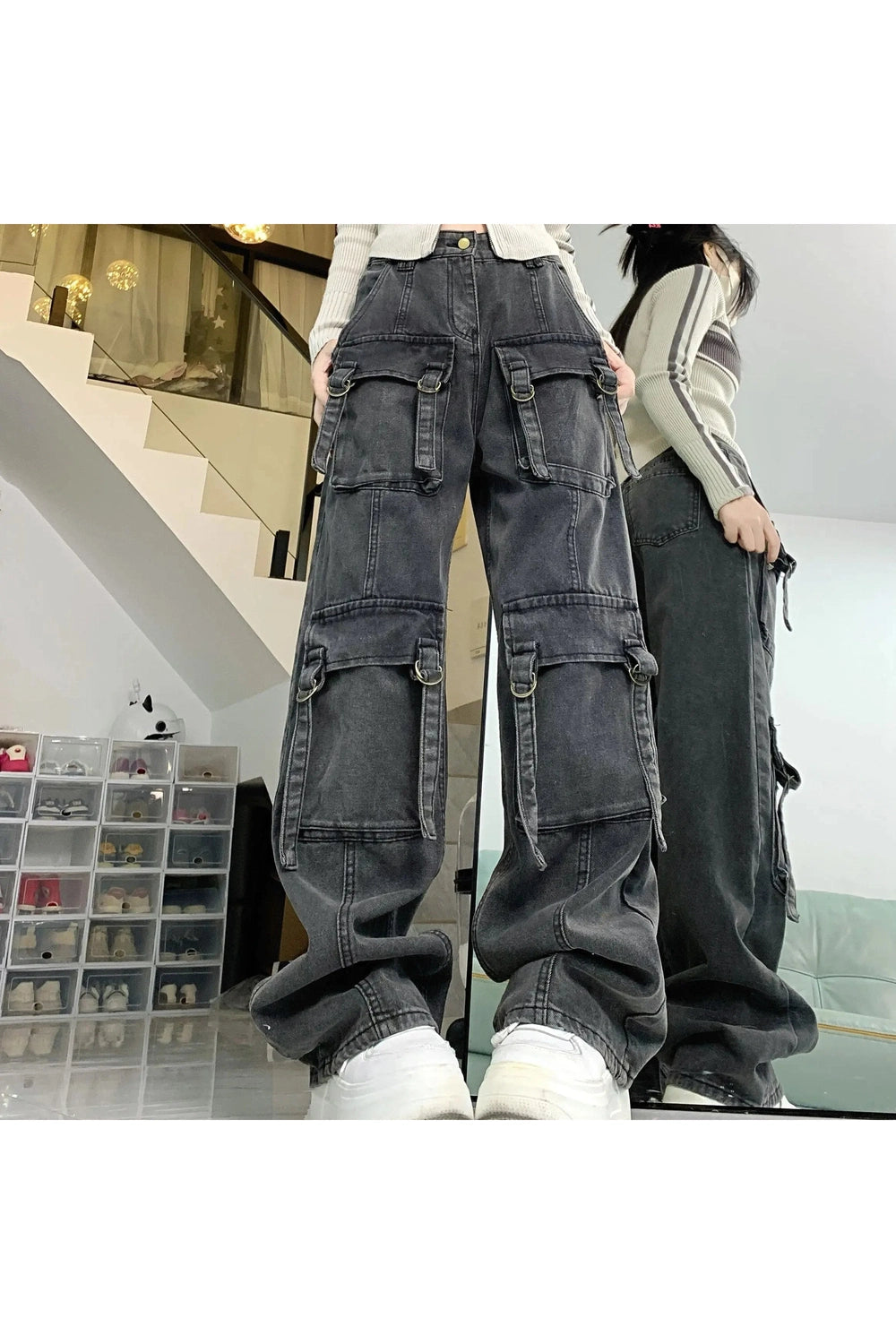 Multi-pocket Street Jeans -