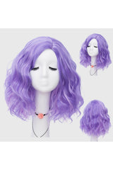Kawaii Multicolor Short Wave Wig purple 2 14inches Shoptery