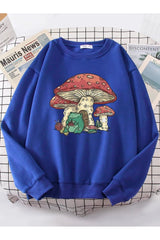 Aesthetic Mushroom House Frog Oversize Sweatshirt Shoptery