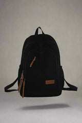 Nylon College Backpack for Students black L33cmW15cmH43cm Shoptery