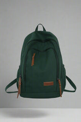 Nylon College Backpack for Students green L33cmW15cmH43cm Shoptery