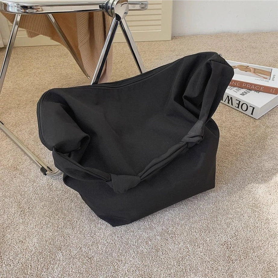 Retro Nylon Shoulder Handbag black Large(Max Length>50cm) Shoptery