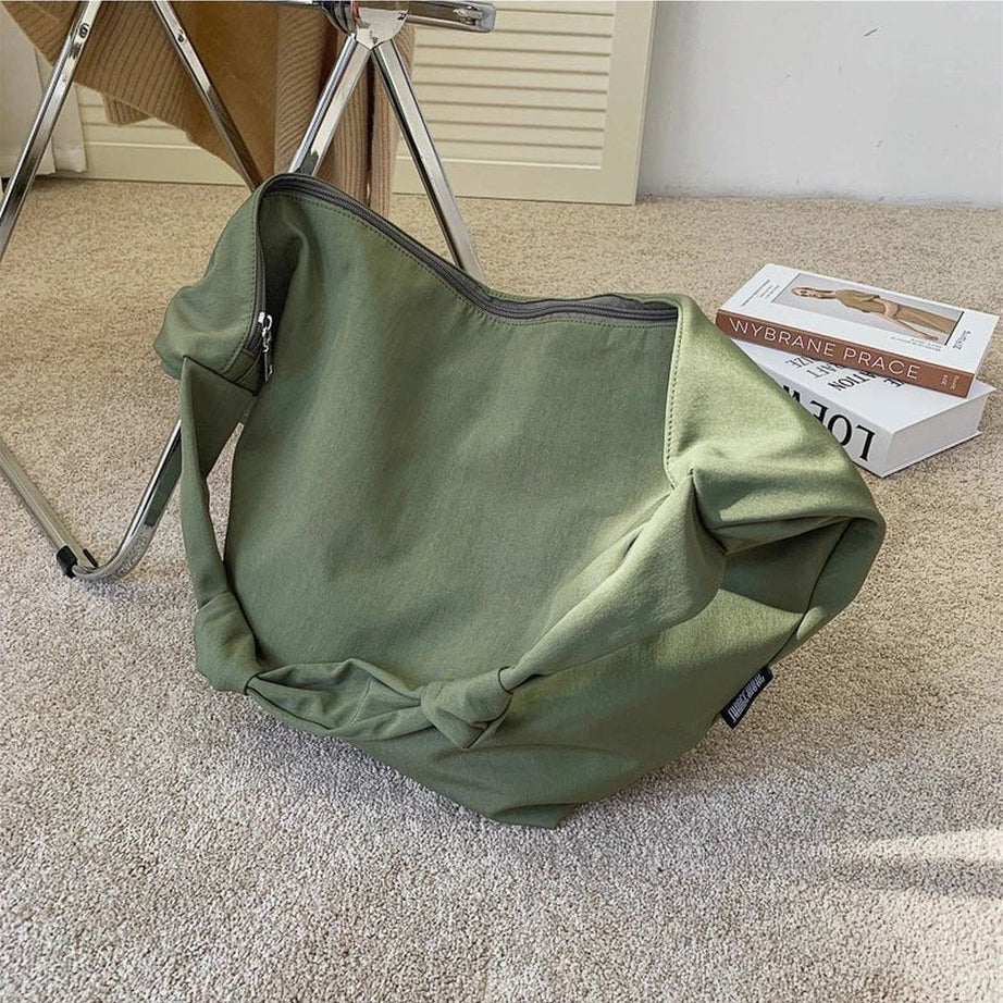 Retro Nylon Shoulder Handbag green Large(Max Length>50cm) Shoptery