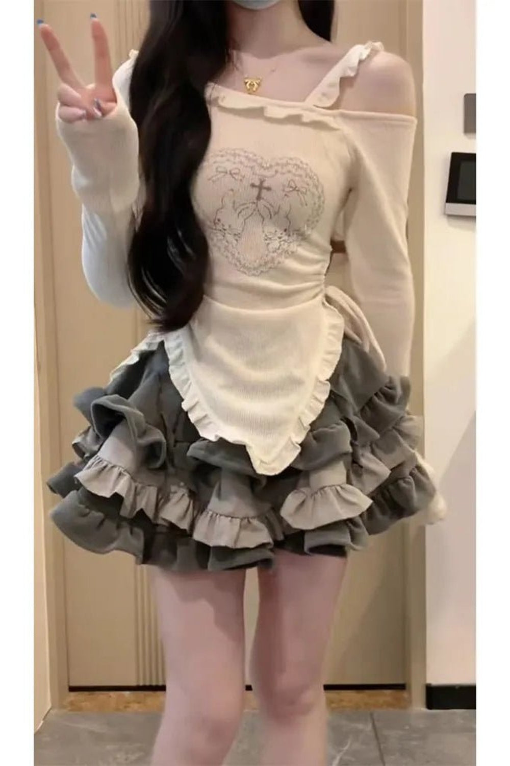 Acubi Off Shoulder Clubwear Outfit Set Shoptery