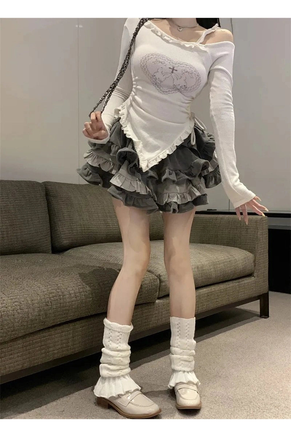 Acubi Off Shoulder Clubwear Outfit Set Shoptery