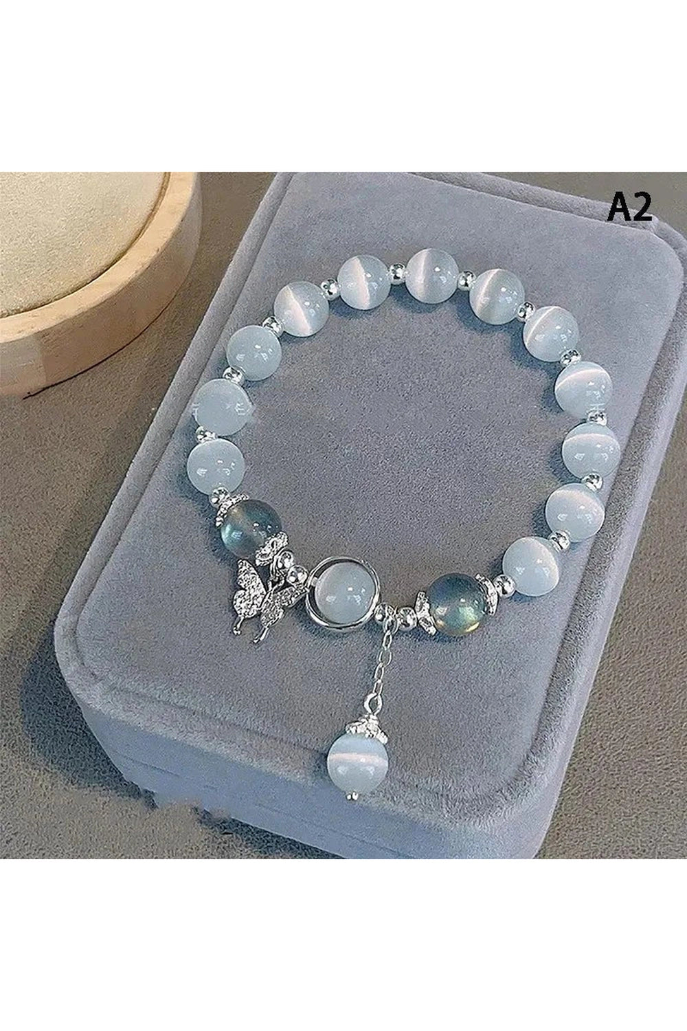 Aesthetic Opal Sea Blue Crystal Bracelet A2 Shoptery