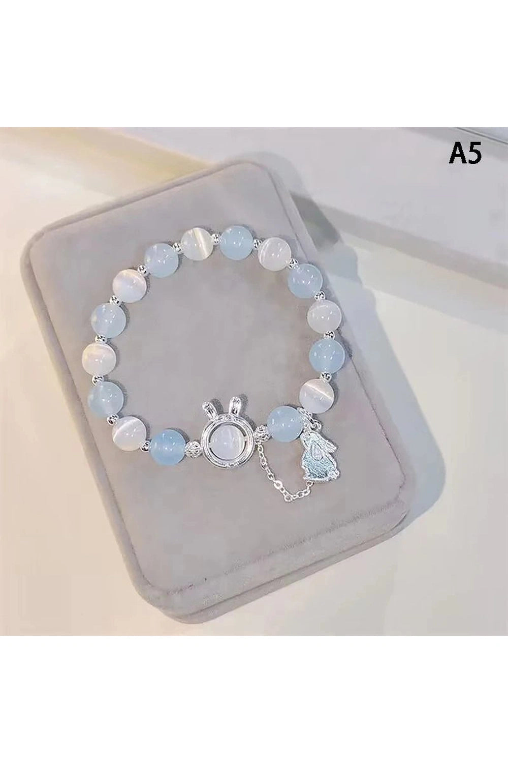 Aesthetic Opal Sea Blue Crystal Bracelet A5 Shoptery